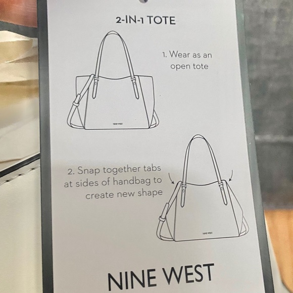 Nine West Garner Cream Logo Tote 4 in 1 bag NWT - Picture 13 of 14